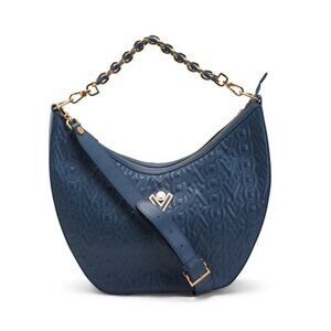 VALENTINO ORLANDI Italy Leather Large Quilted Chain Strap Hobo Purse